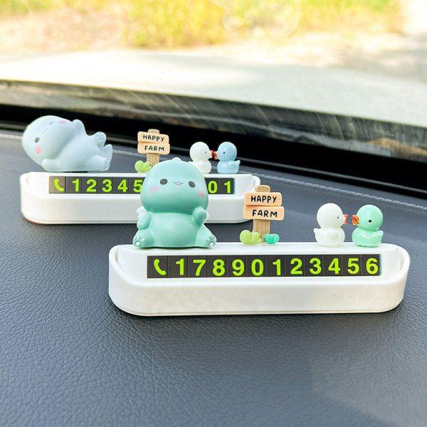 可爱临时停车双号码牌汽车手机挪车电话牌停靠移车创意车载内用品