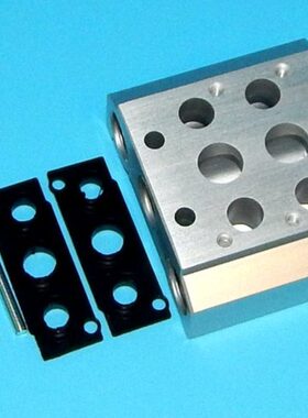 气动电磁阀底座7V110-06连接7V100M-2F/3F/4F/5F/6F20F汇流板位联