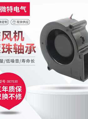 DC7530涡轮鼓风机12V-24V 空气净化器风机微型散热风扇