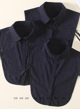 秋冬假领子女领子提花黑色假领木耳边假衣领假立领棉蕾丝领子B680