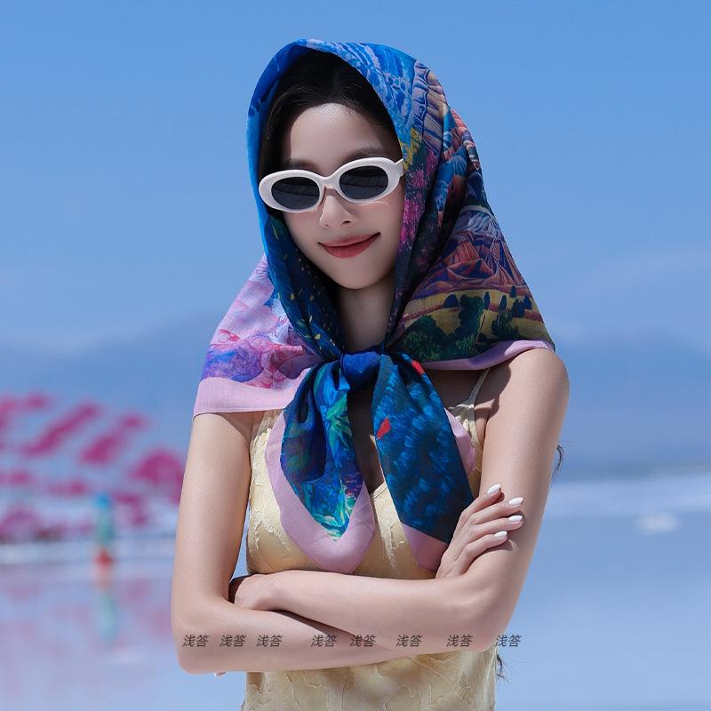 民族风多用丝巾女外搭披肩