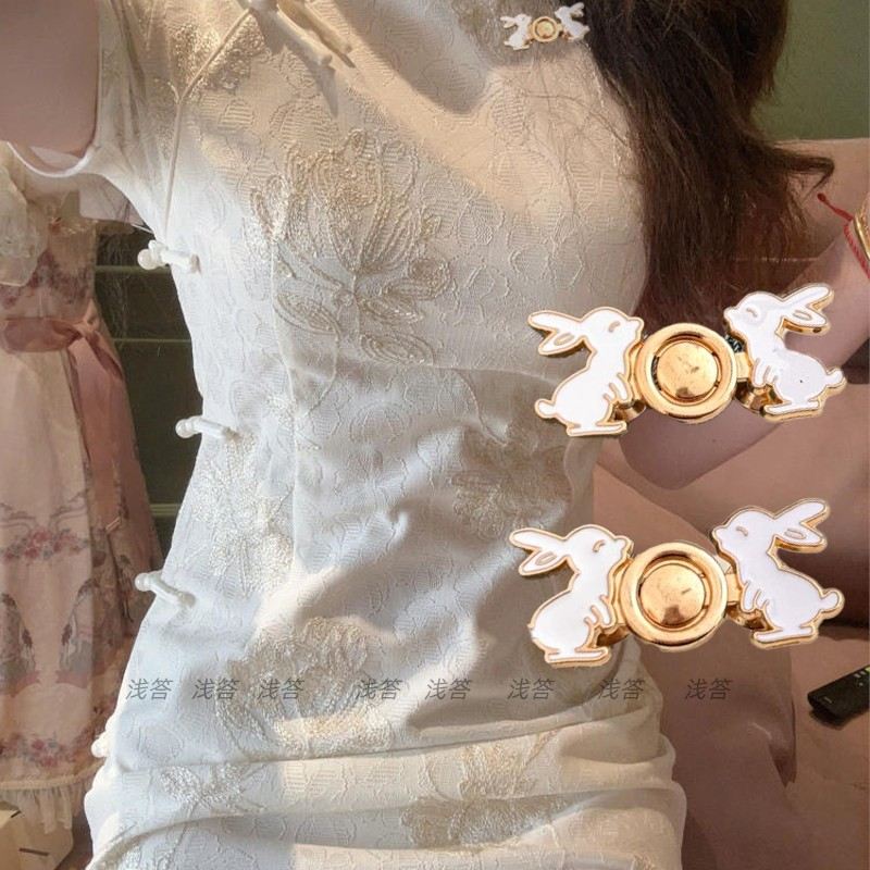 旗袍收腰扣裙子汉服可爱百搭气质固定别针卡扣改小收紧神器裤子头