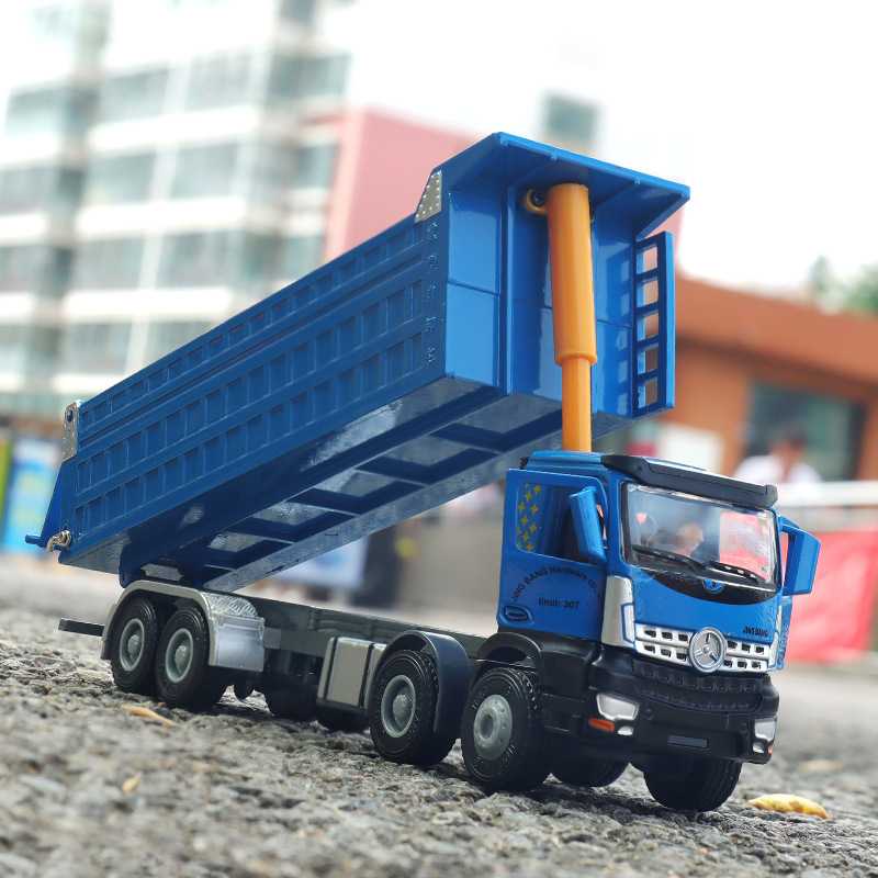 精邦1:50加长重型自卸车卡车合计汽车模型翻斗运输货车85019盒装