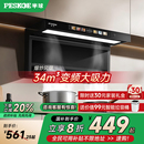 半球顶侧双吸家用静音抽油烟机厨房大吸力变频吸油机侧吸顶油烟机