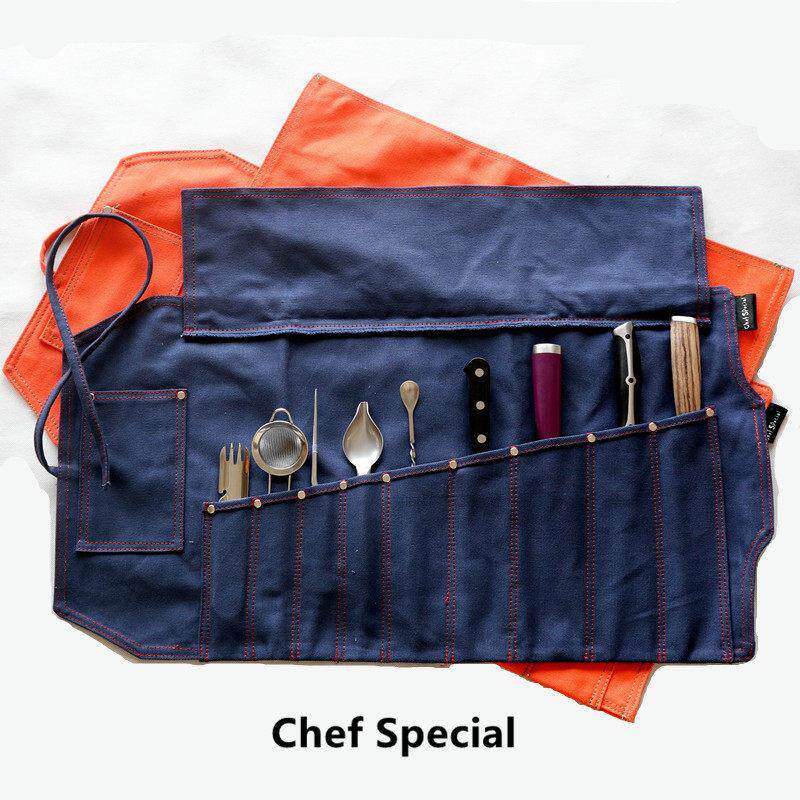 创意主厨刀包 加厚帆布包 chef刀包刀具收纳袋工具包西餐分子美食