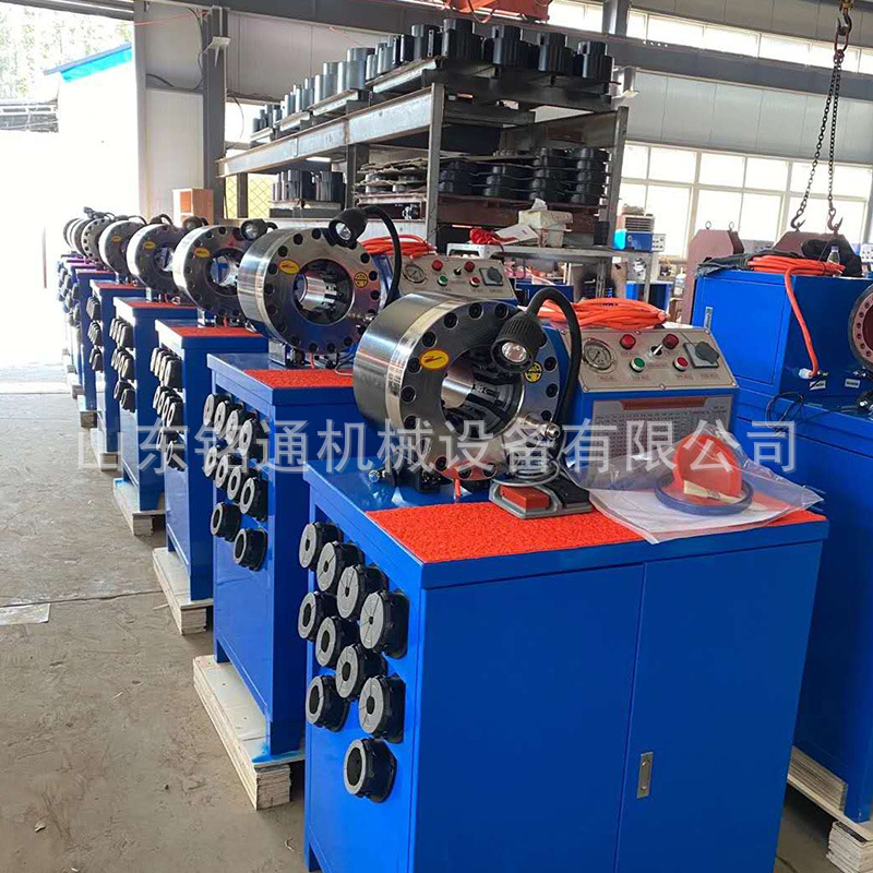 全自动扣管机 电动高压油管扣压机 建筑钢管缩口机使用方便