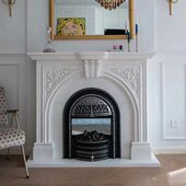 拱门别墅天然 饰室内法式 白汉石材玉欧式 石雕壁炉大理石壁炉壁炉装