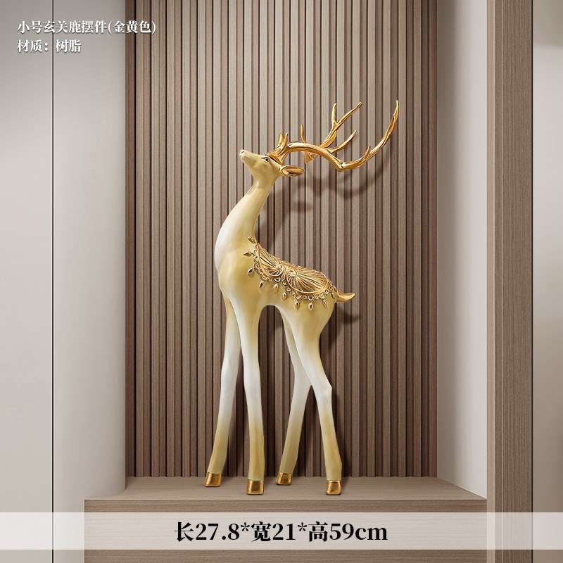 玄关家居装饰品鹿客高级大型电视柜壁龛厅高档入S户感艺术落地摆