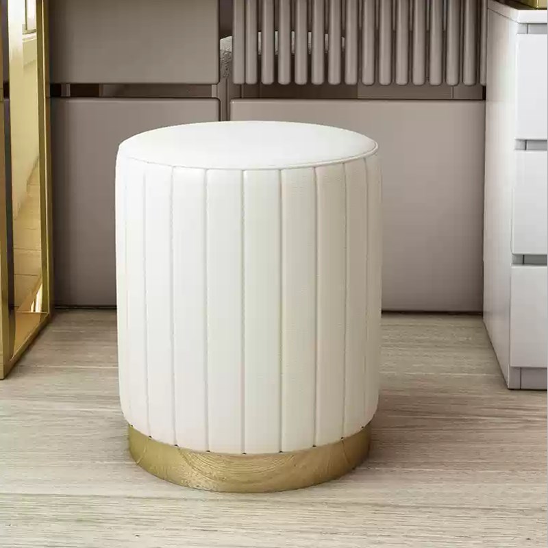 梳妆凳卧室轻奢化妆凳北欧网红美甲凳客厅圆矮凳梳V妆台凳子化妆