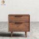 北欧抽屉式 黑胡桃木卧室橡木边柜家具定制 床头柜现代简约实木日式