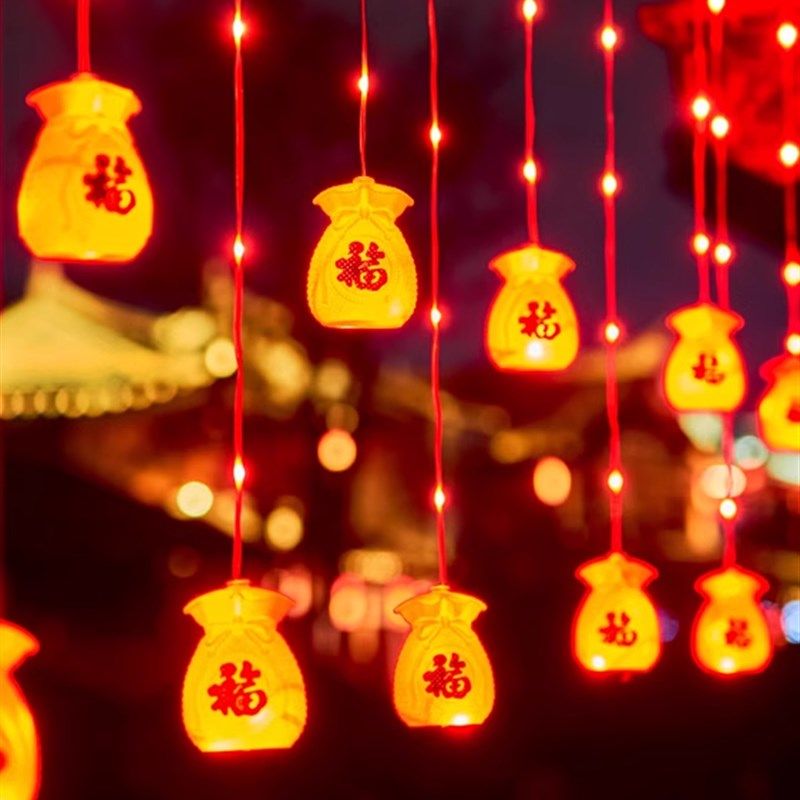 2024新年款太阳l能红灯笼户外庭院灯元宵阳台春节氛围装饰福字灯,家装灯饰光源,户外吊灯,淘宝优惠券,粉丝福利购,淘宝优惠卷