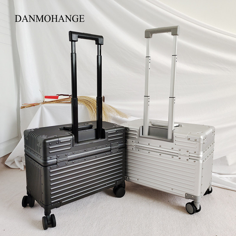 DANMOHANGE德国品质铝镁合金拉杆箱男登机小型旅行箱摄影箱行李箱
