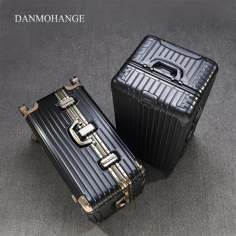 DANMOHANGE德国工艺全铝镁合金行李箱大容量拉杆箱金属密码旅行箱