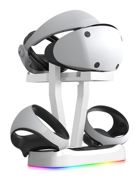 PS5 VR2磁吸充电底座带RGB灯光PS VR2充电座VR眼镜收纳架游戏配件