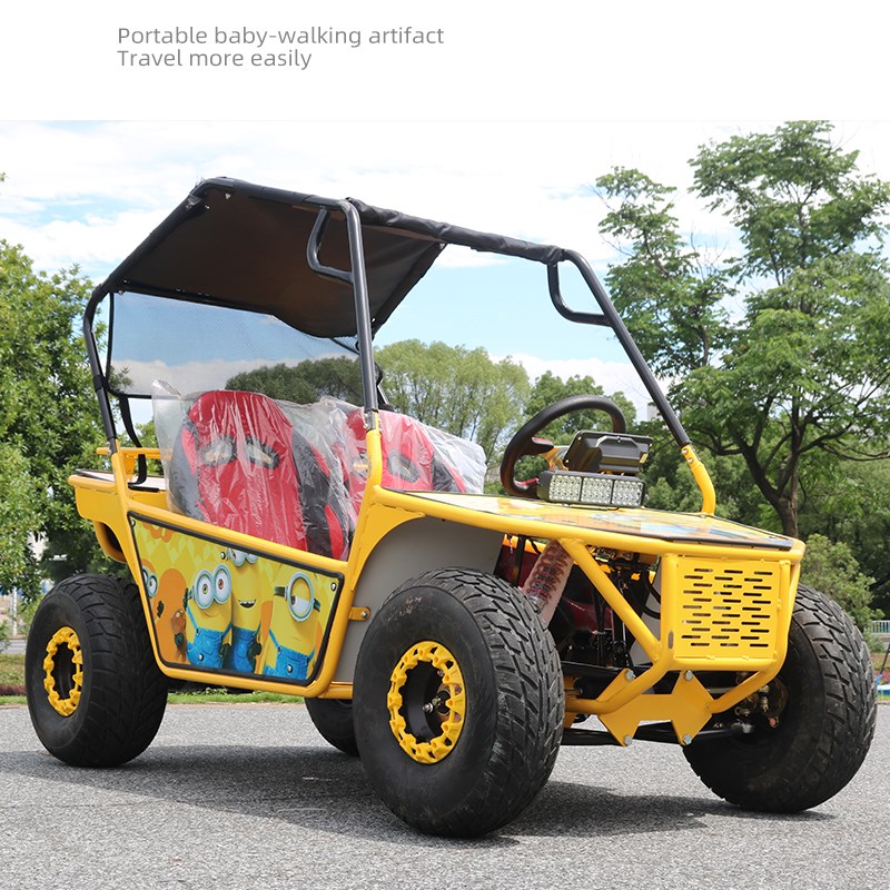 新款亲子电动越野游乐场卡丁车,四轮轴传动赛道漂移沙滩车