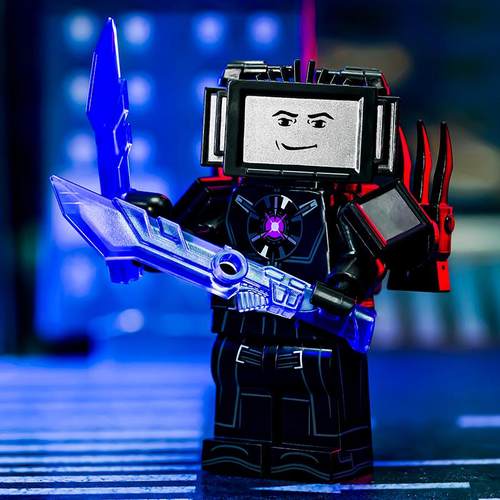 新版泰坦电视人升级版3.0 监控人vs马桶人积木人仔音响人拼装玩具