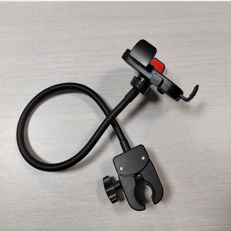 户外直播金属软管垂钓手机支架固定夹轮椅手机夹加厚蟹钳夹护拦杆