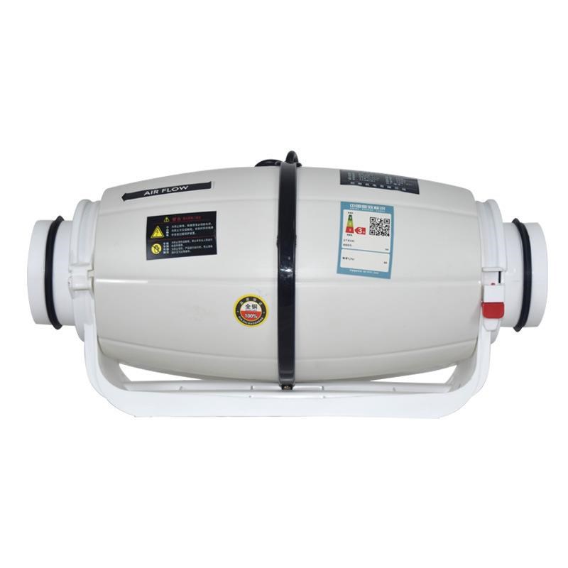 4/6/8寸超静音调速斜流增压管道风机 厨房油烟抽风机室内通风换气