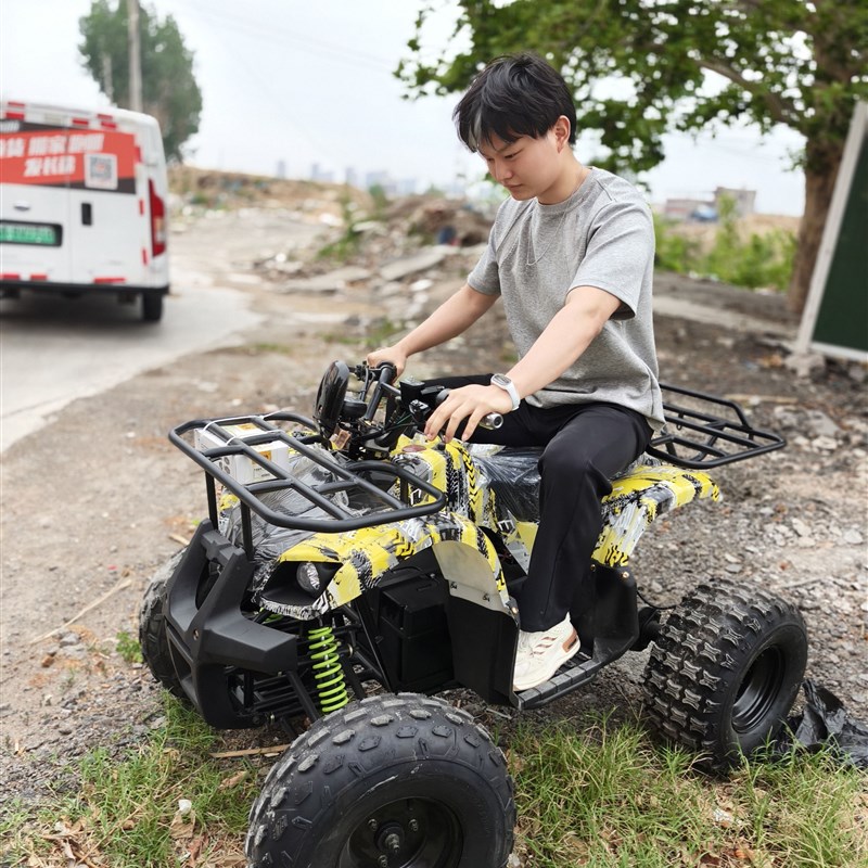 户外公园摆摊亲子电动沙滩车四轮越野车卡丁车儿童成人沙滩摩托车