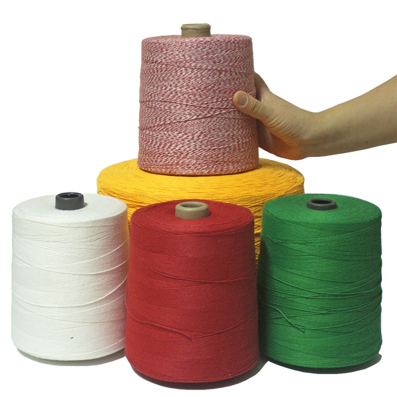 封包线大卷米袋编织麻袋缝包线封口线红绿黄蓝彩色自动打包机粗线