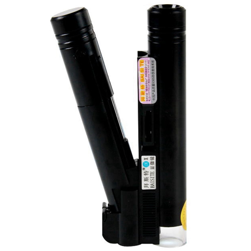 放大镜鉴定专用100倍高清带灯led手机夹看玉石瓷器古董银元显微镜