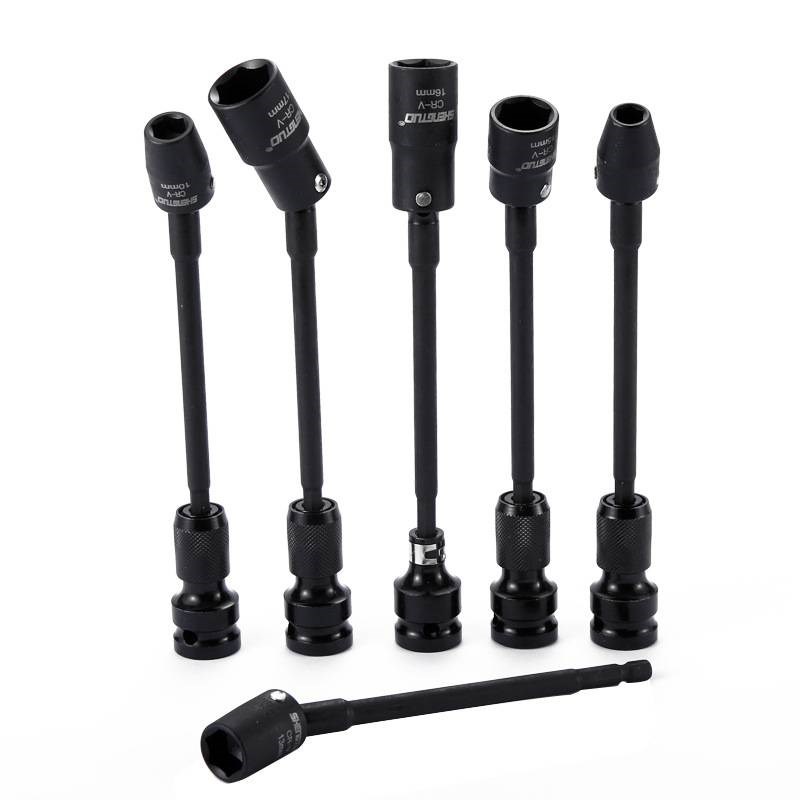 一体式万向节空调主机拆装螺丝固定加长活动套筒扳手安装工具