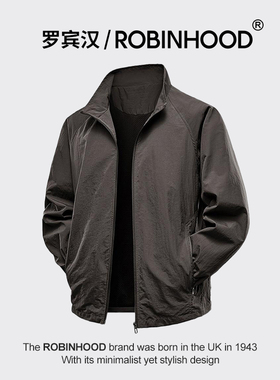 ROBINHOOD/罗宾汉新款休闲外套男款工装宽松男士潮流时尚风衣外套