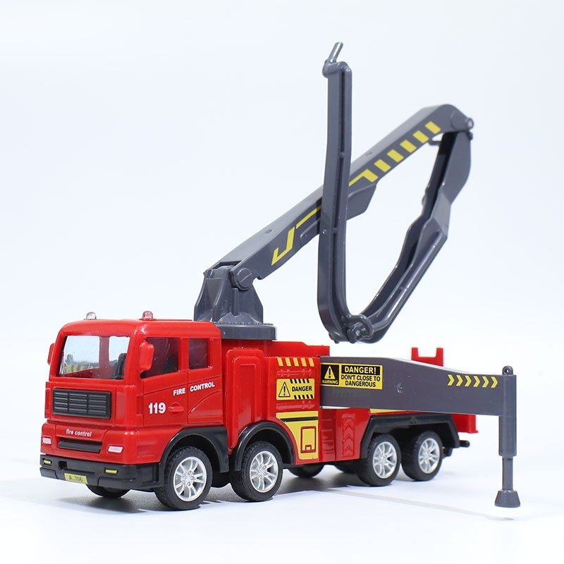 惯性消防车玩具车消防员汽车云梯车水泵车升降救援车儿童男孩模型