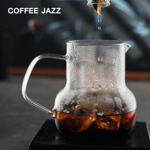 COFFEE JAZZ 手冲分享壶耐热玻璃壶家用带把手冲咖啡滴滤壶咖啡壶