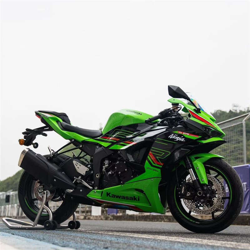 适用于川崎ZX6R 小牛636R改装摩托车钛合金 烧蓝燃尽排气阀门中段