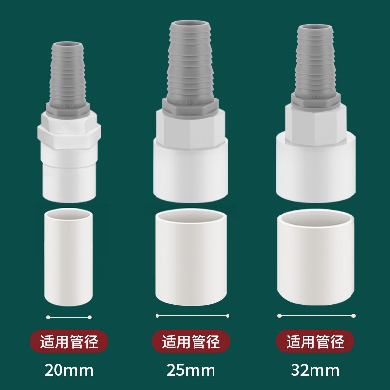 20/25/32PVC管连接洗衣机烘干机小厨宝排水管防虫防臭下水件接头