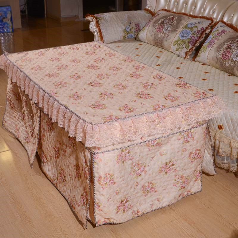 电暖炉套烤火桌布套韩式加厚电炉罩麻将机盖布茶几蕾丝罩定做包邮