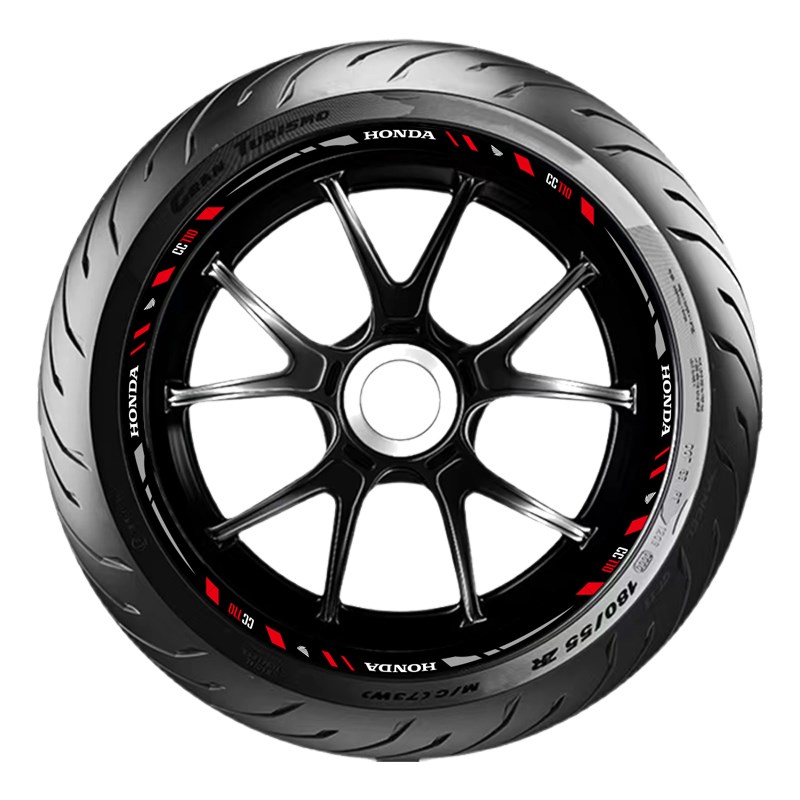 适用本田幼兽cc110贴纸机车改装车轮钢圈装饰保护轮毂贴花