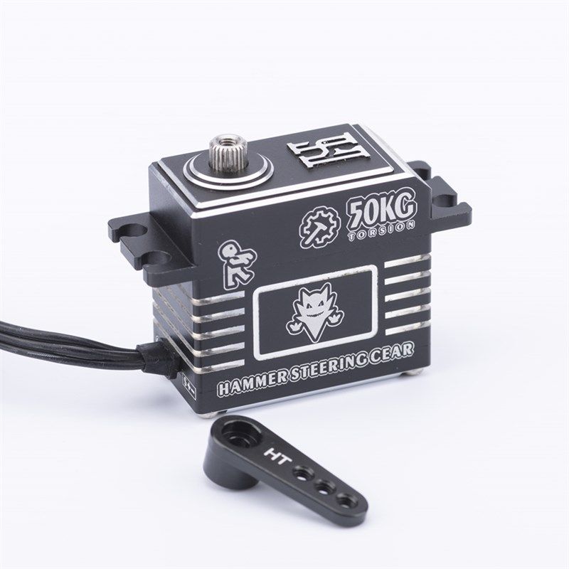 HT 9350 锤子舵机 高压无刷50kg IPX8级防水 钢齿堵转保护 模型用