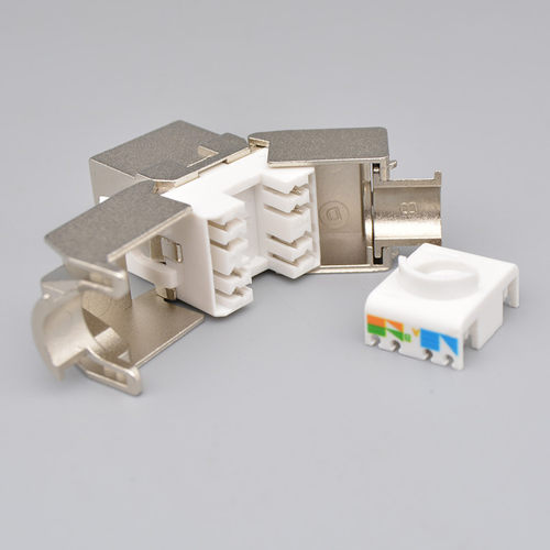 单口七类网络面板86型CAT7万兆网线电脑插口RJ45网插屏蔽模块插座