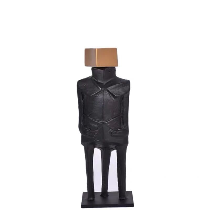 现代简约欧式黑色铸铁抽象t人物摆件雕塑样板房售楼处软装饰品摆,特色手工艺,其他特色工艺品,淘宝优惠券,粉丝福利购,淘宝优惠卷