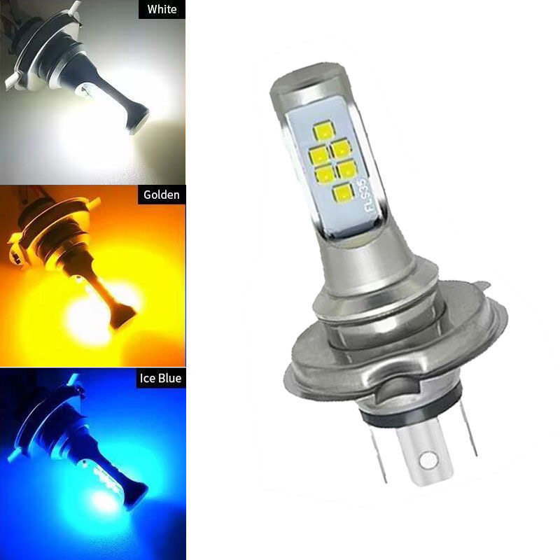 摩托车led大灯超亮电动车强光灯泡远近光单爪双爪三爪改装聚光