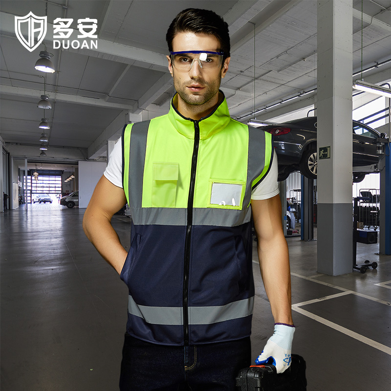 领导款反光背心摩托车骑行安全服施工马甲反光衣外套交通路政车用