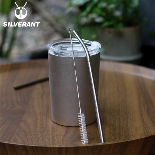 银蚁纯钛吸管非一次性便携钛合金奶茶吸管饮品搅拌棒带过滤钛吸管