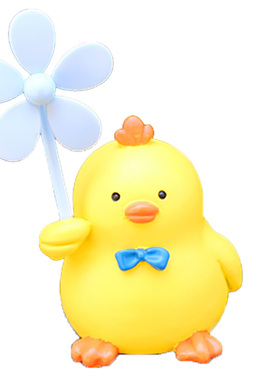 可爱小鸡风车竹蜻蜓鸡你太美电瓶自行汽车载电动摩托装饰品送闺蜜