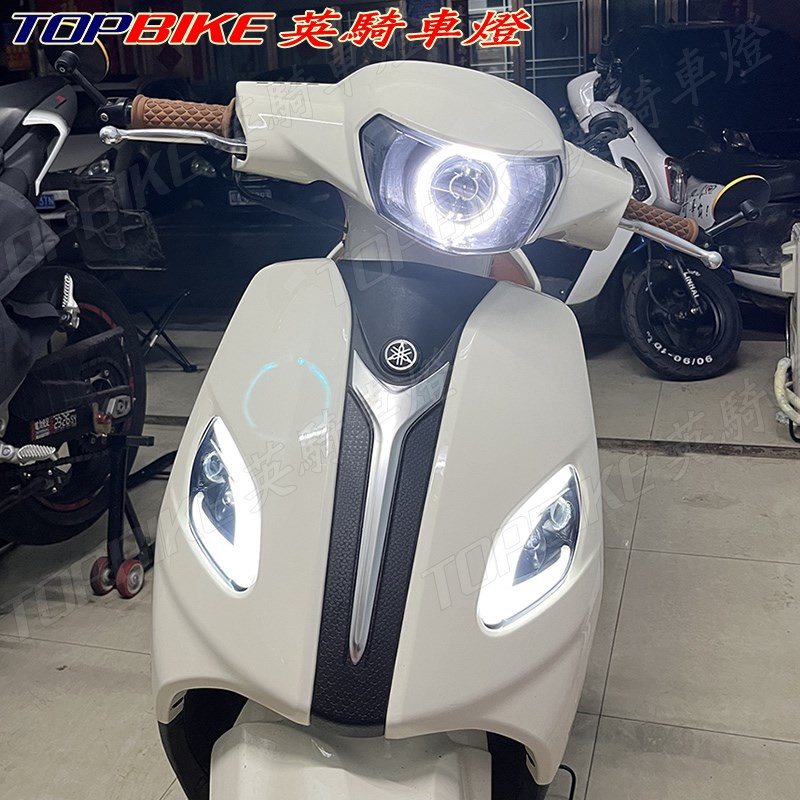 雅马哈巧格i125大灯改装总成巧格i配件车灯LED透镜天使眼JOGi125