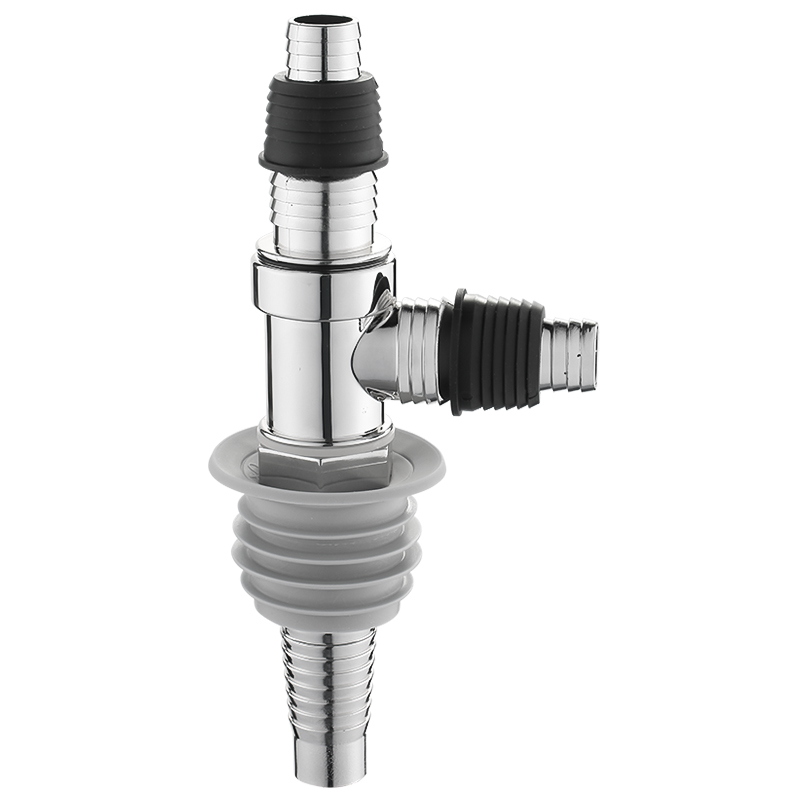 阳台洗衣机下水管三头通防臭地漏接头二合一排出水50管道专用配件