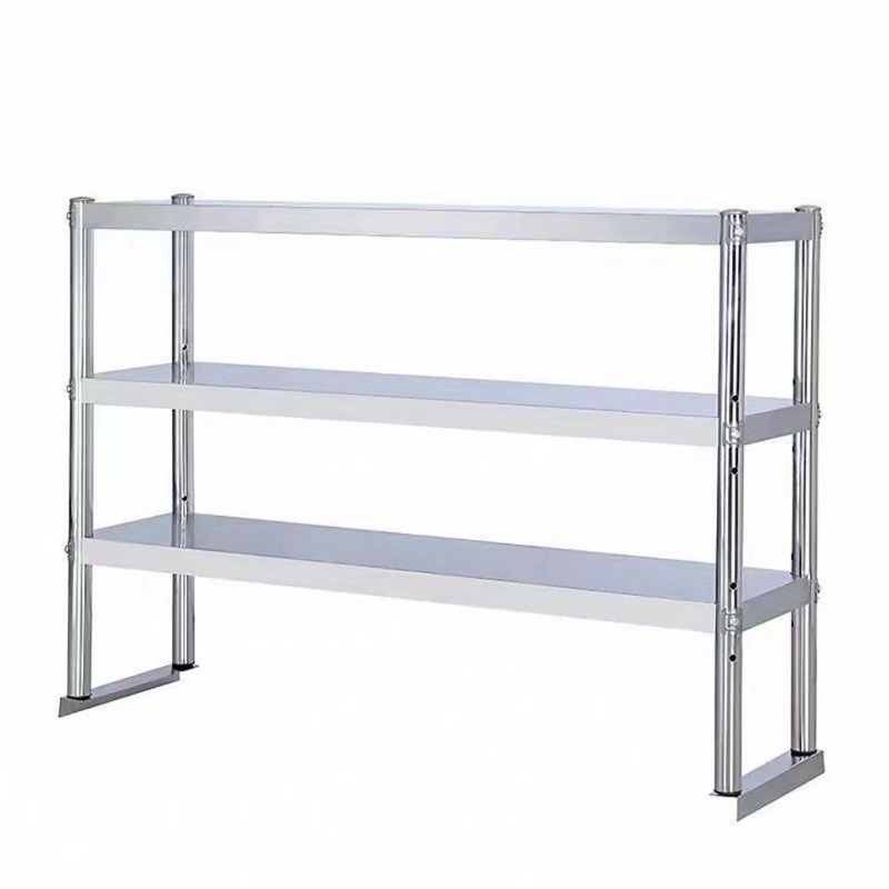 不锈钢台面立架三两层厨房桌面冰柜收纳架奶茶店置物架操作台架子