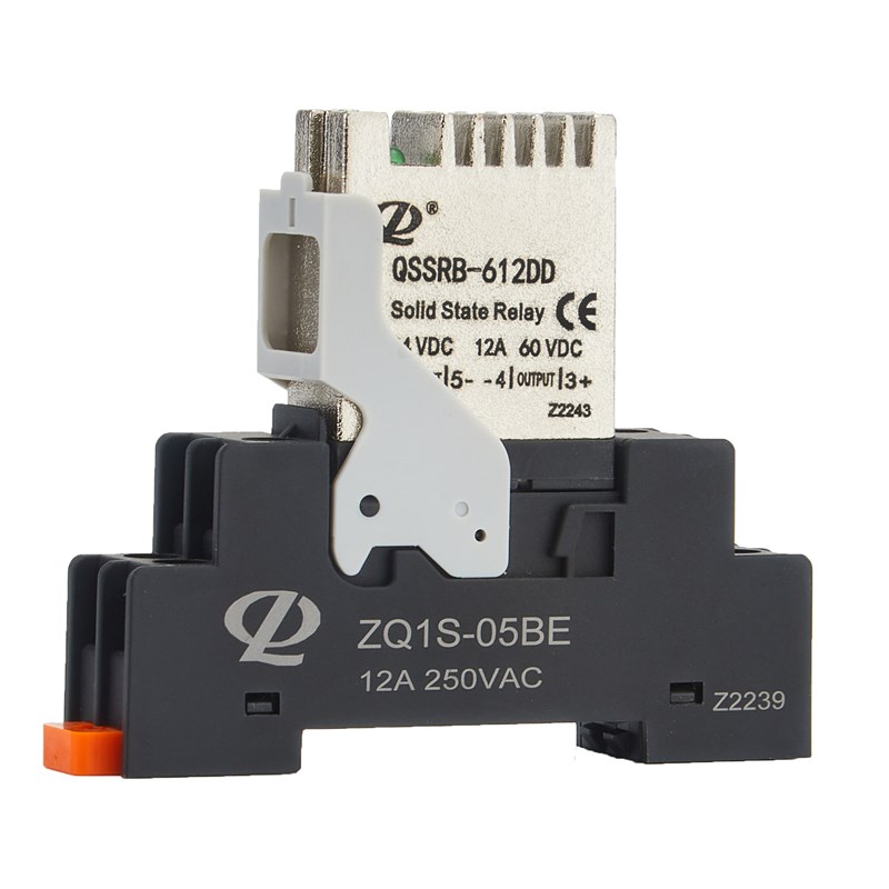 RJ1S导轨式中间固态继电器24V直流控交流220V单相固态继电器模块