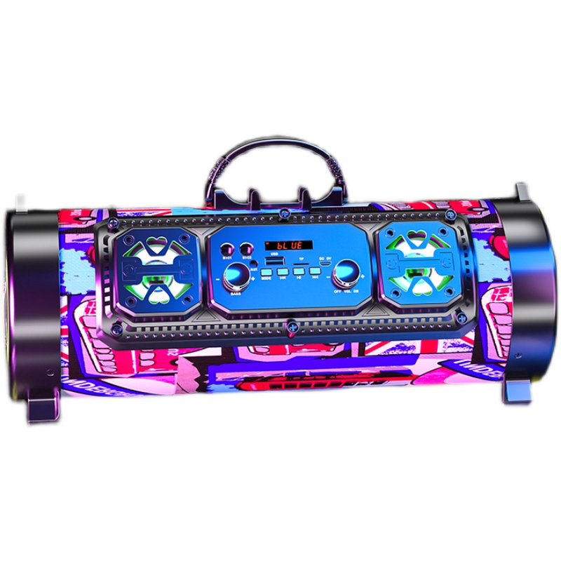 德国三喇叭K歌无线蓝牙音箱4 0手机插卡户外便携重低音炮手提音响