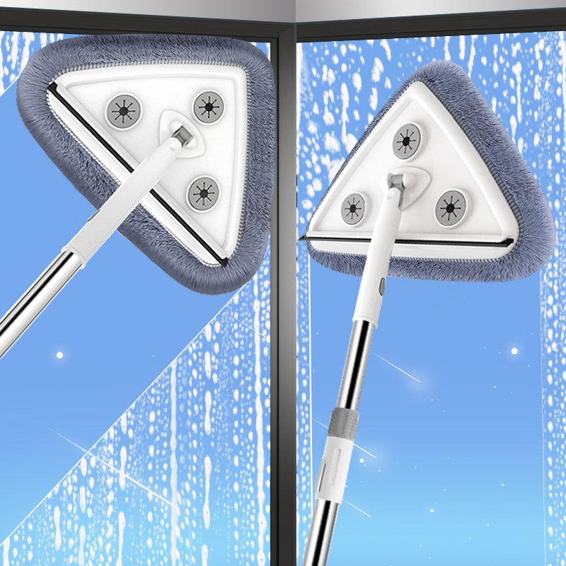 三角拖把可伸缩擦墙神器家用擦天花板除尘扫灰清洁大扫除万能死角