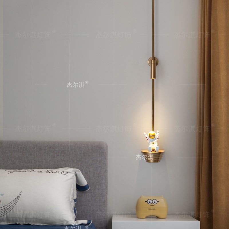 现代中式长杆壁灯客厅r背景墙轻奢装饰酒店会所餐厅走廊过道灯