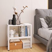 床头置物架边峰阳卧室床北欧风子储物神器a1白色凹槽简约收纳架