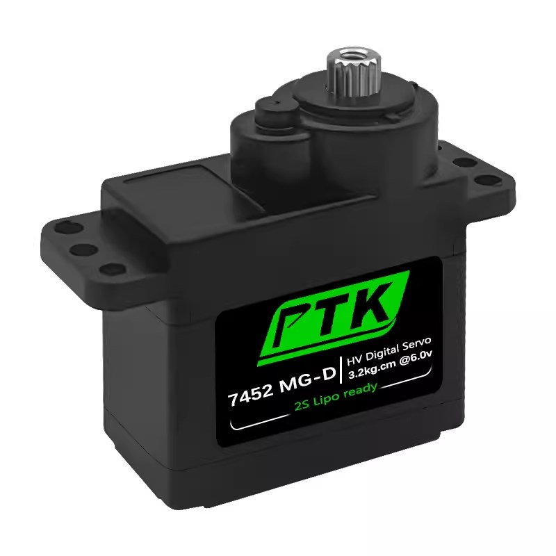 Ptk 9ge数字金属齿轮伺服7452模型飞机舵机遥控直升机固定翼Fpv
