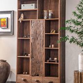 玄关隔断子放架茶具客厅书架博古架茶叶实木多宝阁摆展示柜置物架